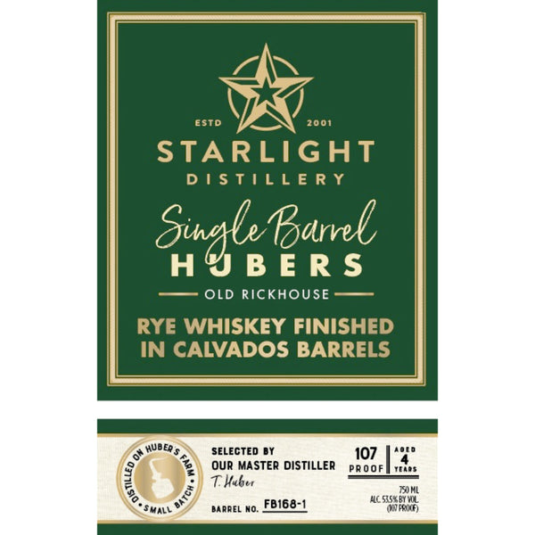 Starlight Old Rickhouse 4 Year Old Rye Finished In Calvados Barrels - Goro's Liquor