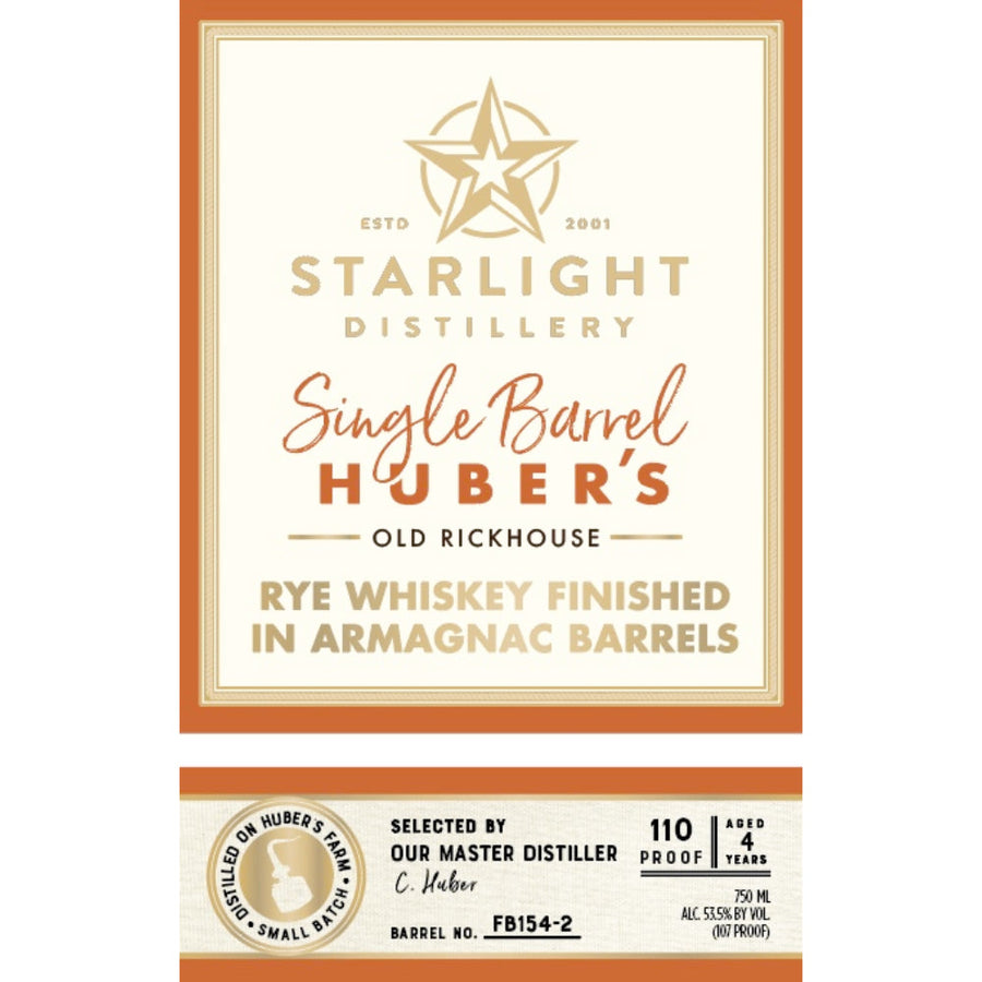 Starlight Old Rickhouse Rye Finished In Armagnac Barrels - Goro's Liquor