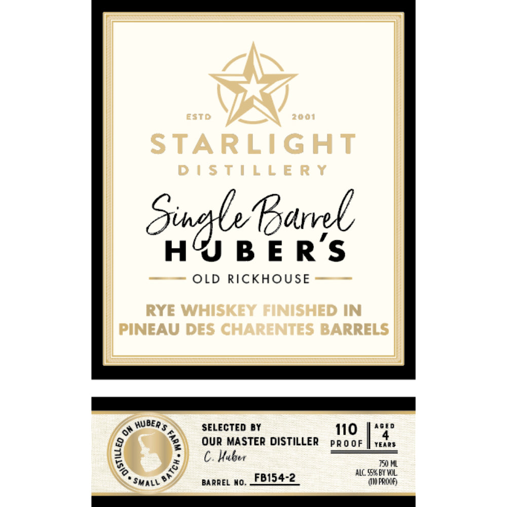 Starlight Rye Finished in Pineau des Charentes Barrels - Goro's Liquor