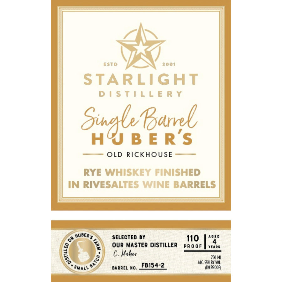 Starlight Rye Finished in Rivesaltes Wine Barrels - Goro's Liquor