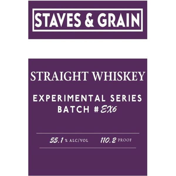 Staves & Grain Experimental Series Batch #EX3 Straight Whiskey - Goro's Liquor