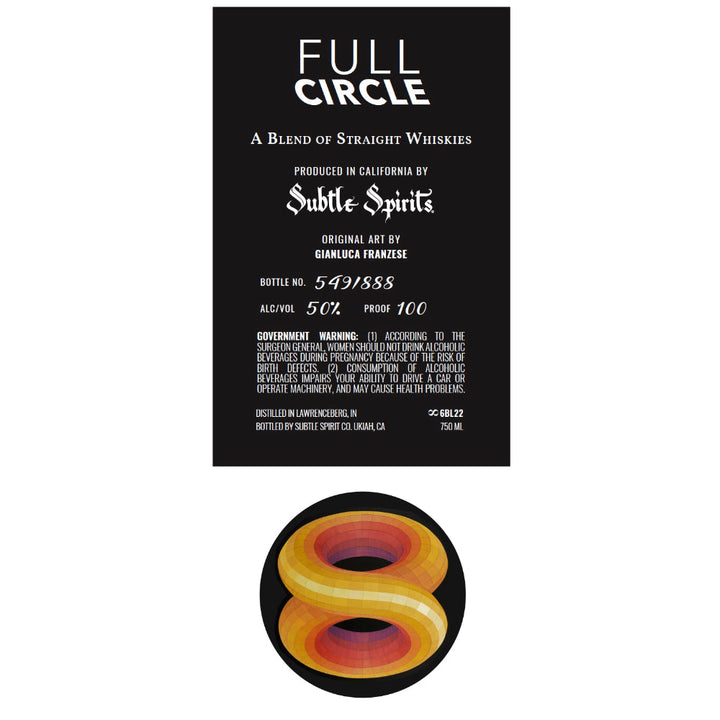 Subtle Spirits Full Circle Blended Whiskey By Gianluca Franzese - Goro's Liquor