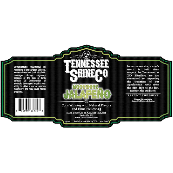 Tennessee Shine Co Jalapeño Moonshine - Goro's Liquor