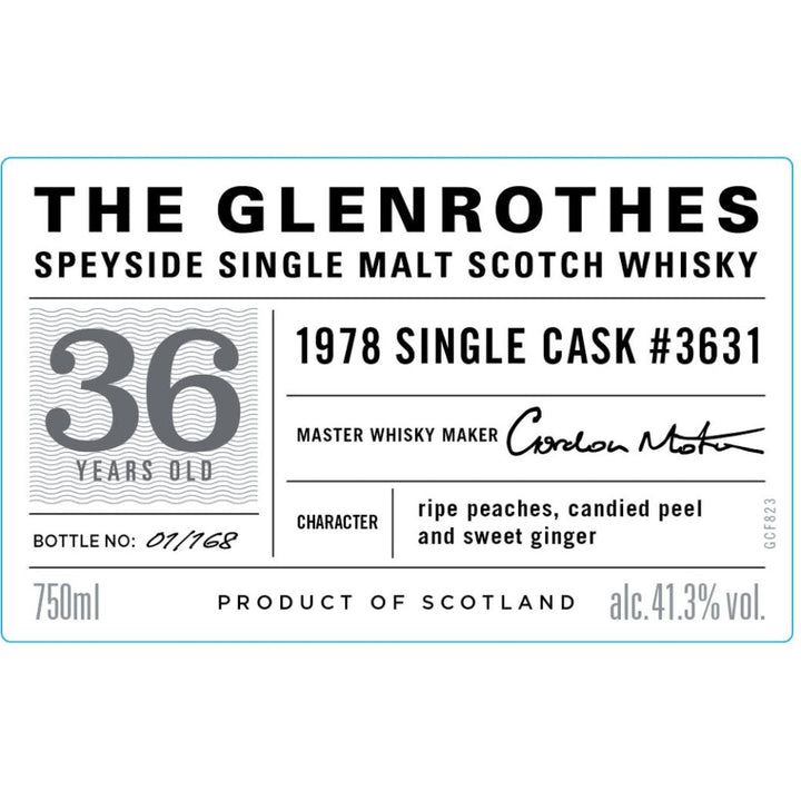 The Glenrothes 1978 Single Cask #3631 - Goro's Liquor