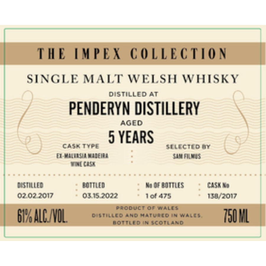 The ImpEx Collection Penderyn Distillery 5 Year Old - Goro's Liquor