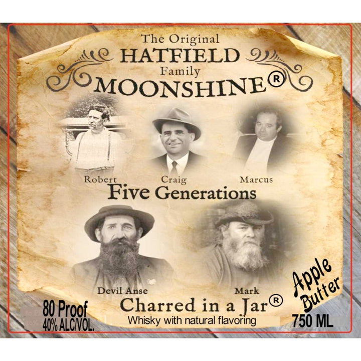 The Original Hatfield Family Moonshine Charred in a Jar Apple Butter - Goro's Liquor