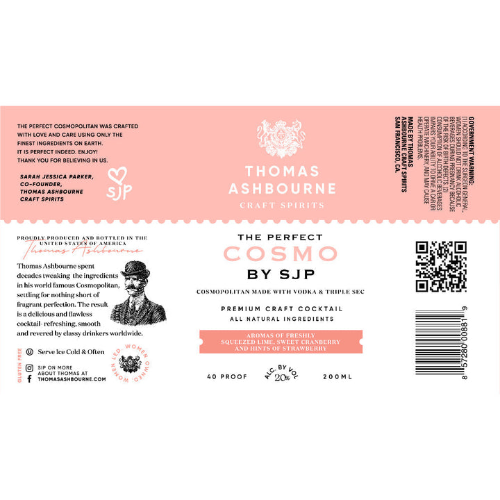 Thomas Ashbourne The Perfect Cosmo by Sarah Jessica Parker 4PK Cans - Goro's Liquor