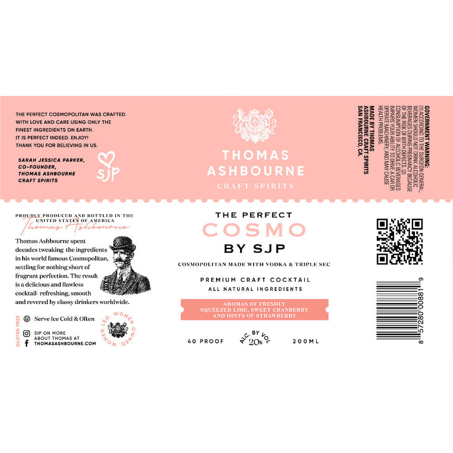 Thomas Ashbourne The Perfect Cosmo by Sarah Jessica Parker 4PK Cans - Goro's Liquor