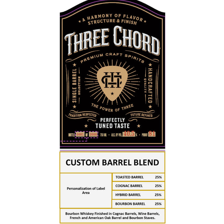 Three Chord Custom Barrel Blend Bourbon - Goro's Liquor