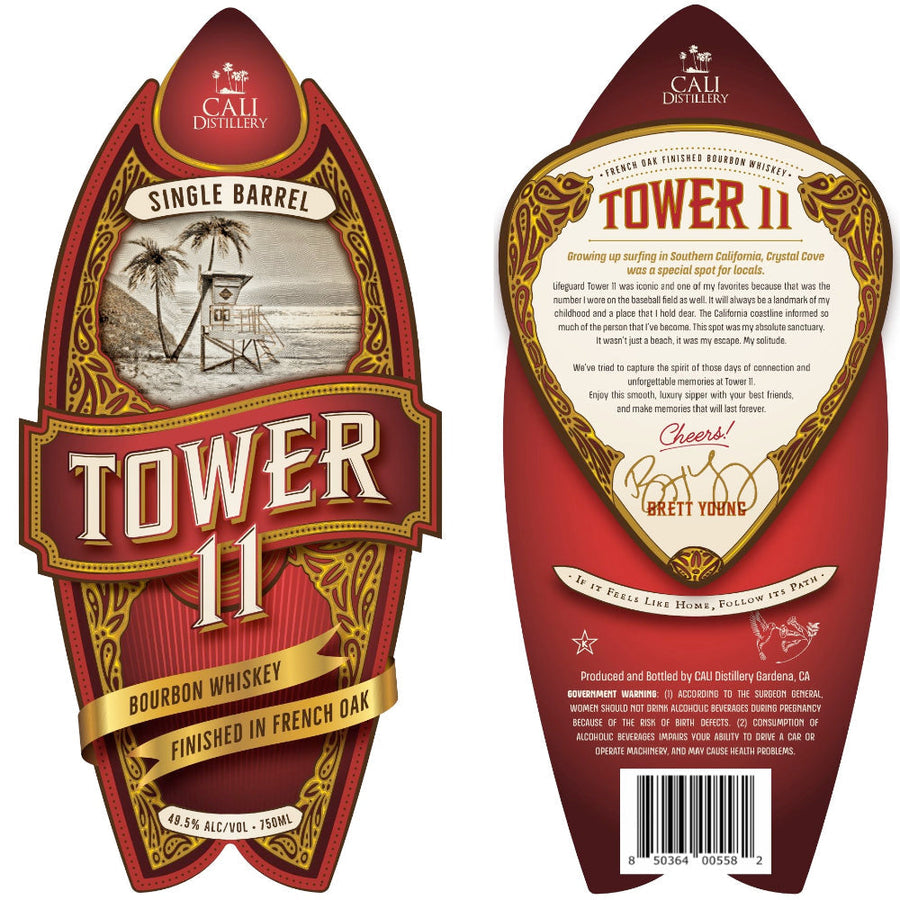 Tower 11 Bourbon by Brett Young Bourbon CALI Distillery   