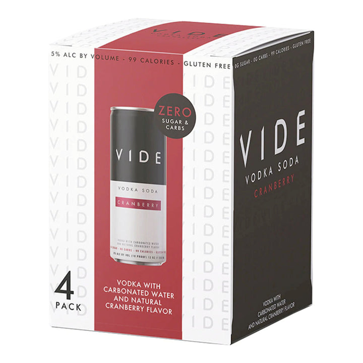 VIDE Cranberry Vodka Soda 4PK - Goro's Liquor