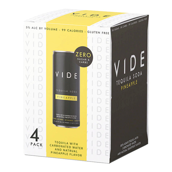 VIDE Pineapple Tequila Soda 4PK - Goro's Liquor