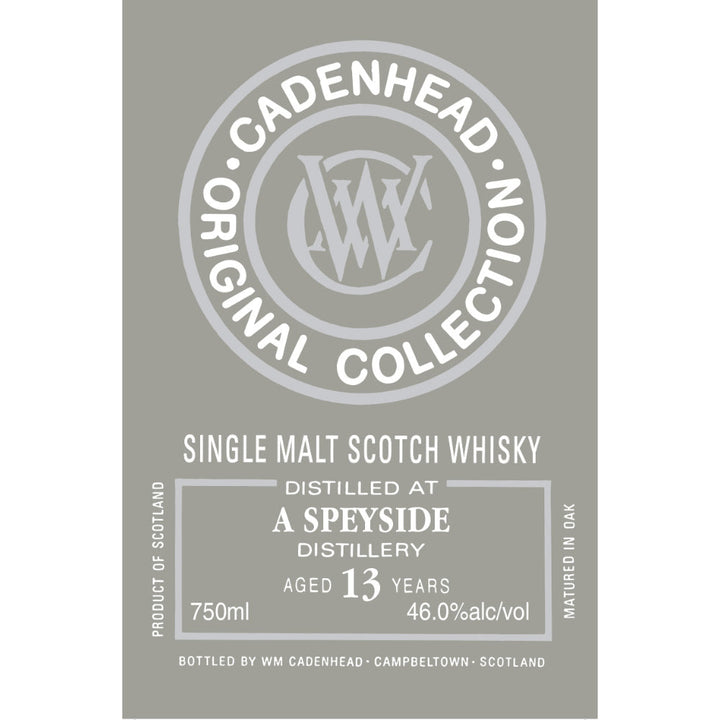 WM Cadenhead Original Collection 13 Year Old A Speyside Distillery - Goro's Liquor