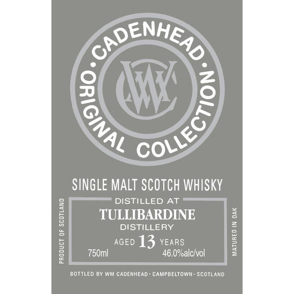 WM Cadenhead Original Collection 13 Year Old Tullibardine Distillery - Goro's Liquor