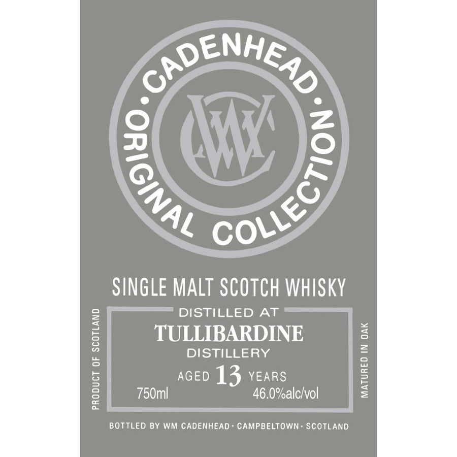 WM Cadenhead Original Collection 13 Year Old Tullibardine Distillery - Goro's Liquor