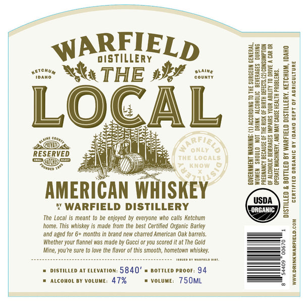 Warfield Distillery The Local American Whiskey - Goro's Liquor