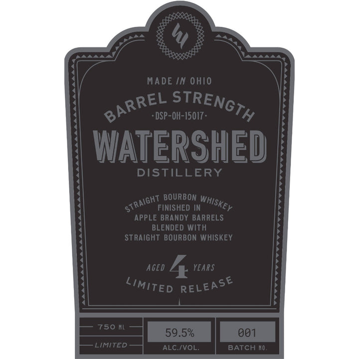 Watershed 4 Year Old Barrel Strength Straight Bourbon - Goro's Liquor