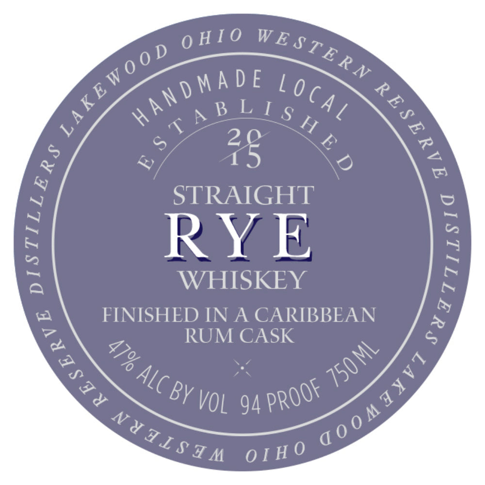 Western Reserve Caribbean Rum Cask Finished Straight Rye - Goro's Liquor