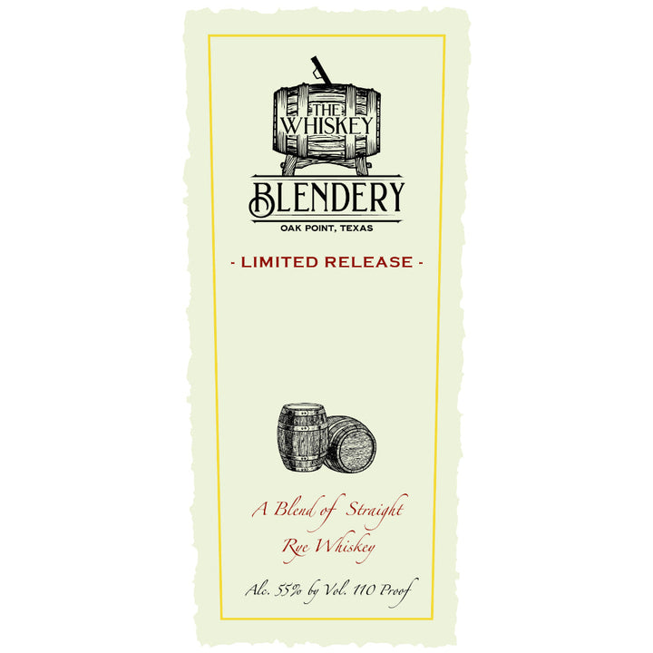 Whiskey Blendery Limited Release Blend of Straight Rye Whiskey - Goro's Liquor