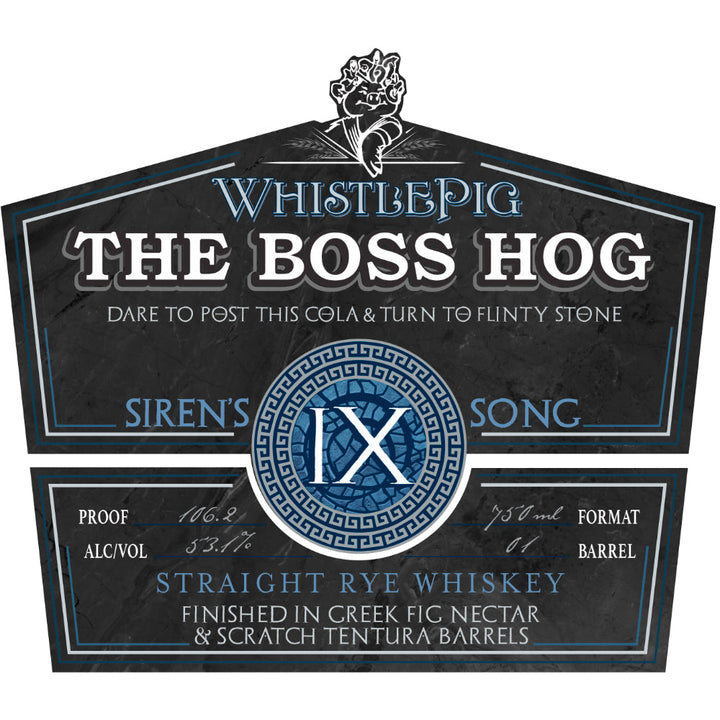 WhistlePig The Boss Hog IX Sirens Song Straight Rye Whiskey - Goro's Liquor