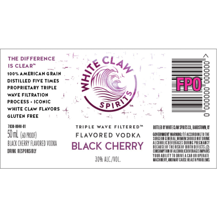 White Claw Spirits Black Cherry Vodka 50mL 12 Pack - Goro's Liquor