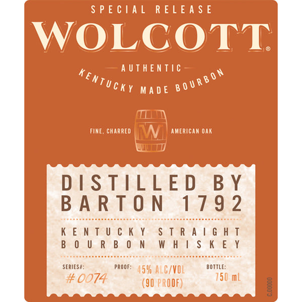 Wolcott Barton 1792 Kentucky Straight Bourbon - Goro's Liquor