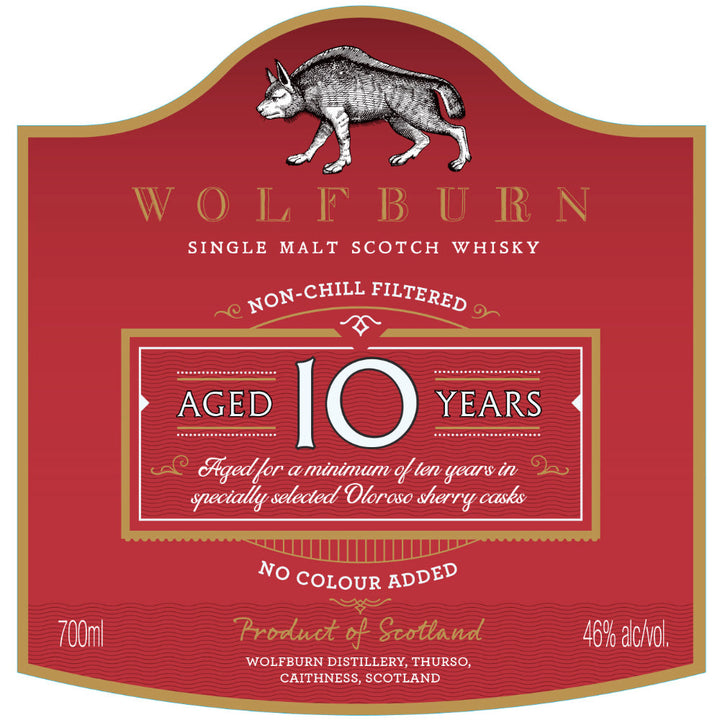 Wolfburn 10 Year Old Oloroso Sherry Cask Single Malt Scotch 2023 Release - Goro's Liquor