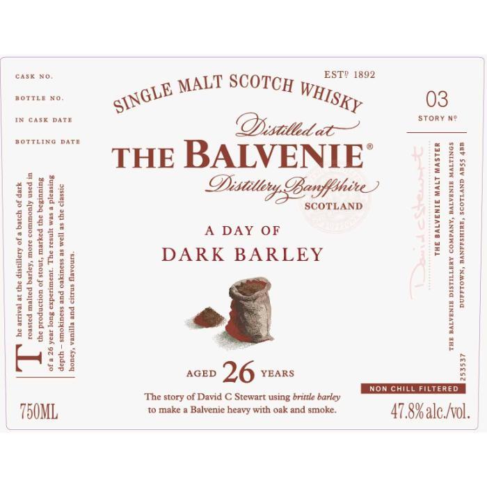 Buy The Balvenie A Day Of Dark Barley 26 Year Old online from the best online liquor store in the USA.