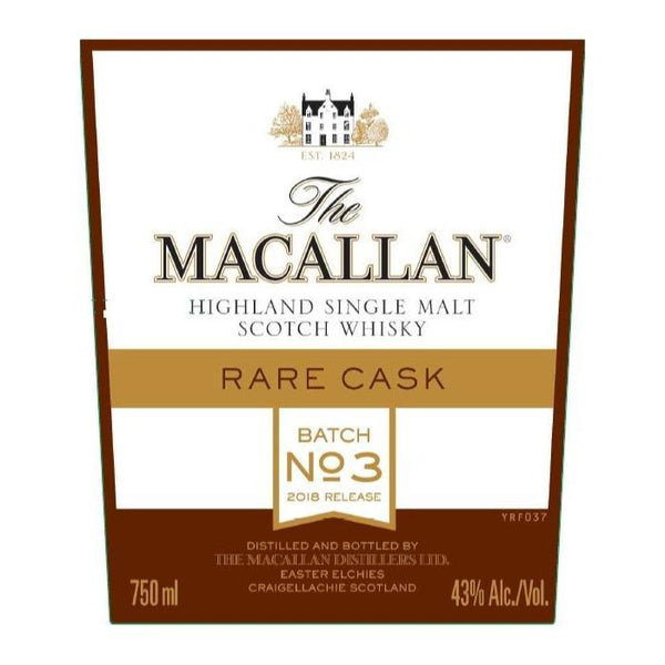 The Macallan Rare Cask Batch No. 3 Scotch The Macallan