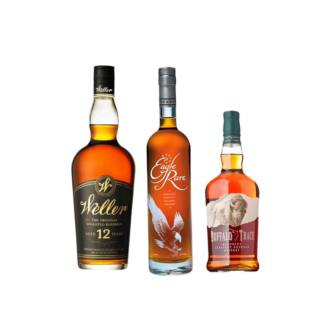 Buffalo Trace Kentucky Straight Bourbon Whiskey, Eagle 10 , Weller 12 Bundle