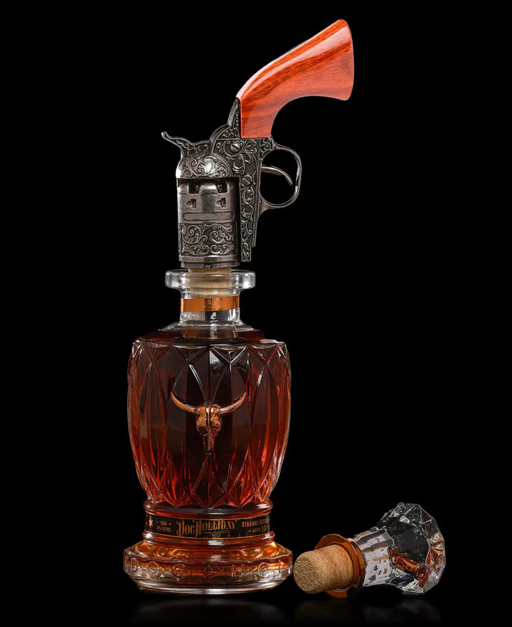 Doc Holliday 10 Year Old Straight Bourbon Whiskey & Revolver Set