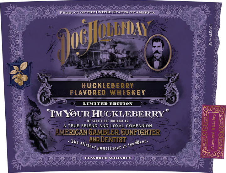 Doc Holliday Huckleberry Flavored Whiskey “I’m Your Huckleberry” Limited Edition